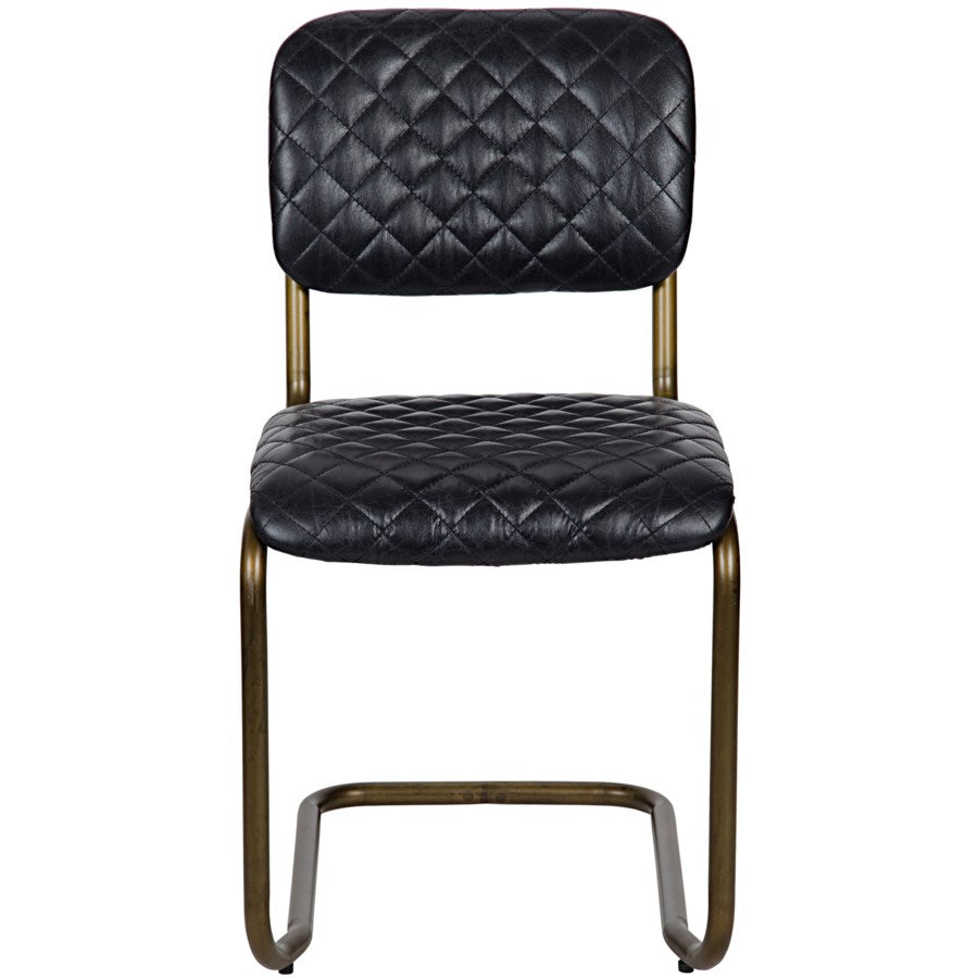 Noir, 0037 Dining Chair, Metal and Leather