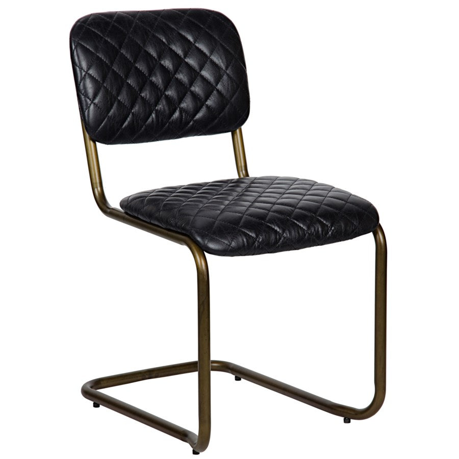 Noir, 0037 Dining Chair, Metal and Leather