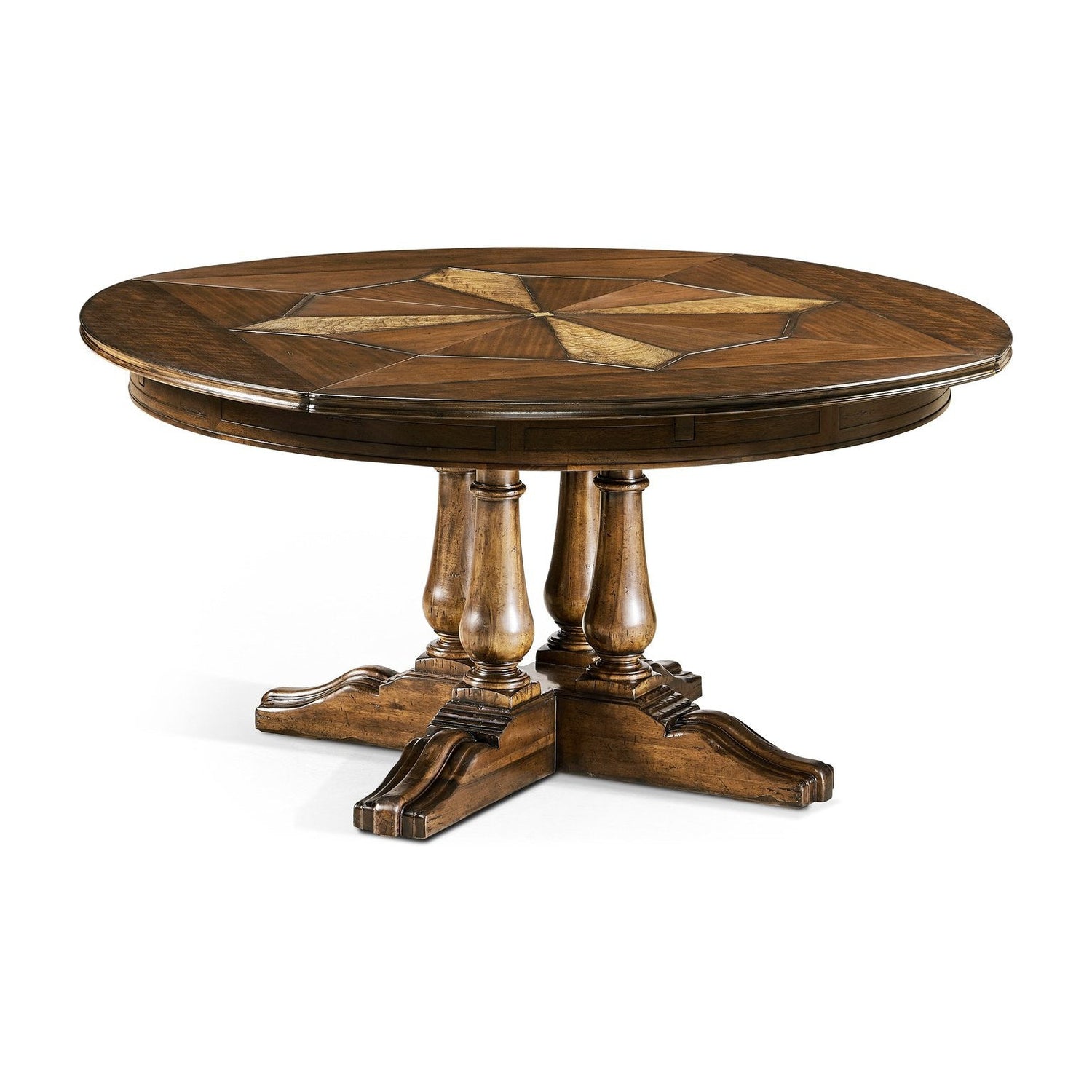 Jonathan Charles, 59" Round country extending dining table