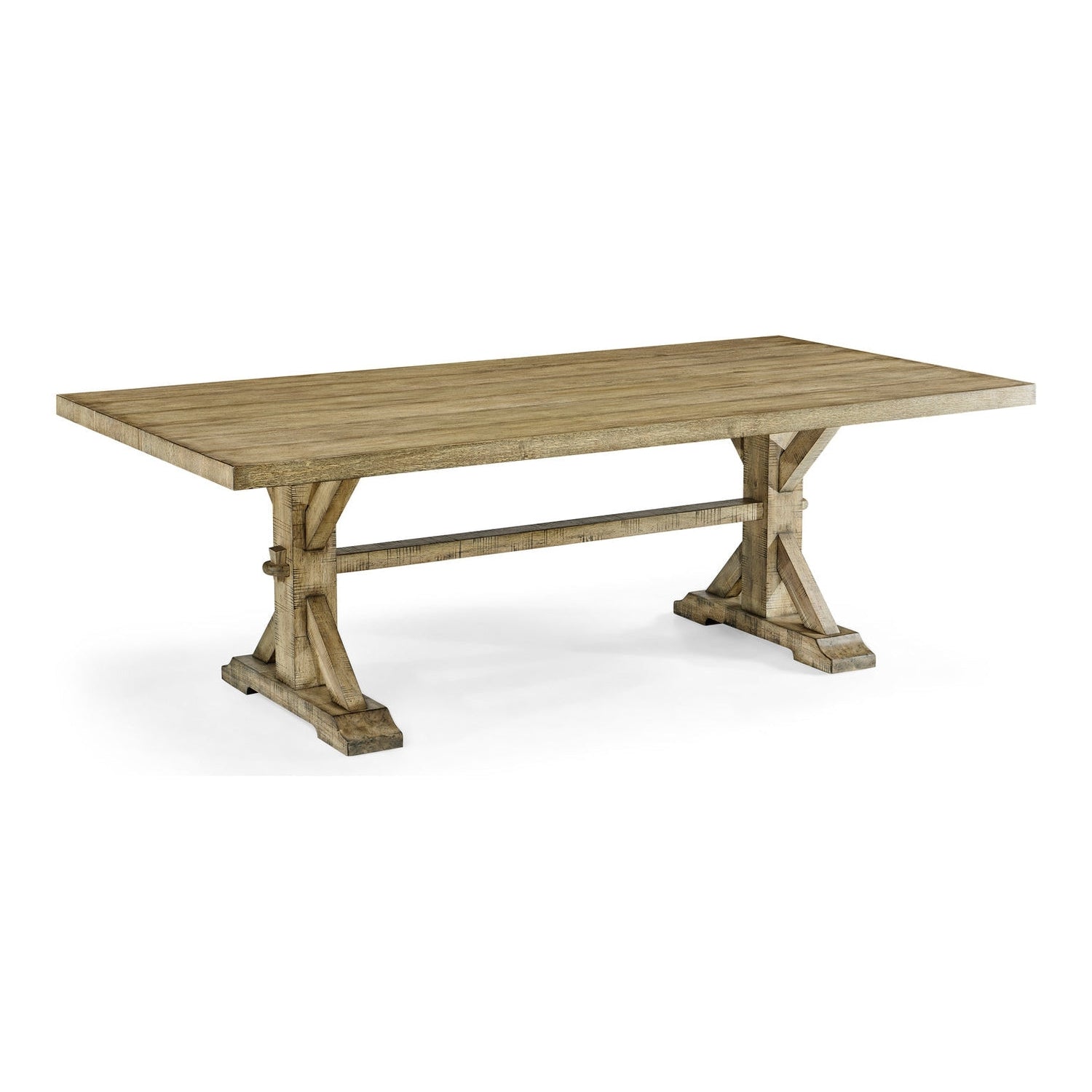 Jonathan Charles, 90" Solid Light Driftwood Dining Table