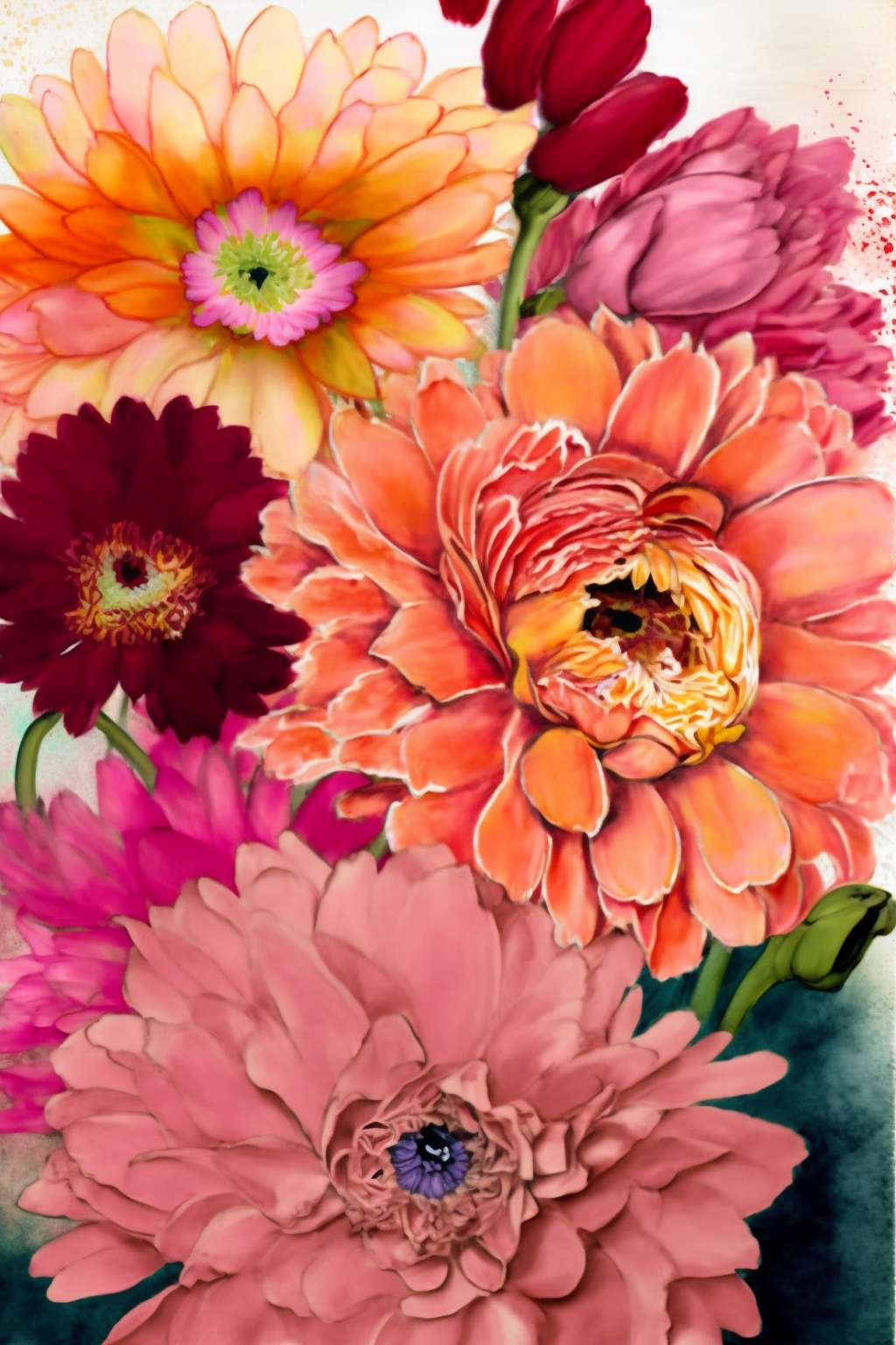 FASart, A Flourishing Tapestry of Multicolored Blooms