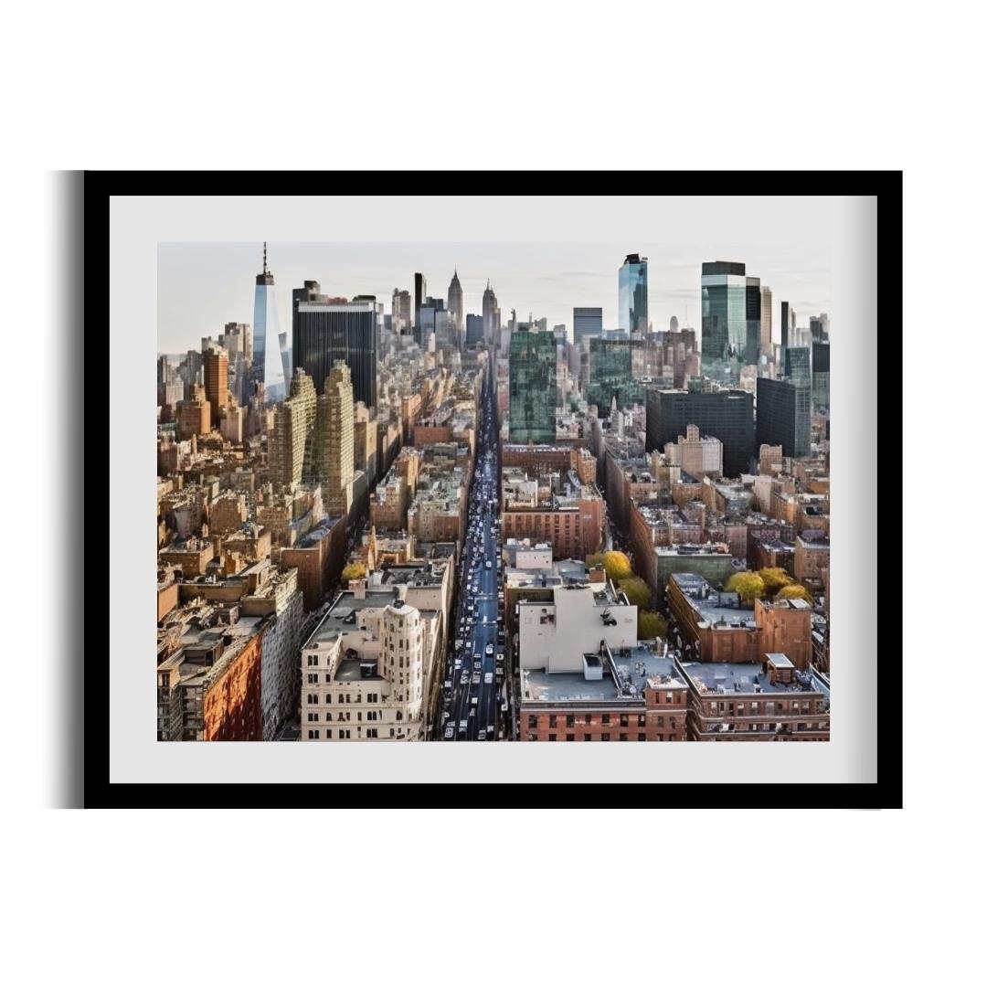 FASart, A View of Towering Buildings and Crowded Streets