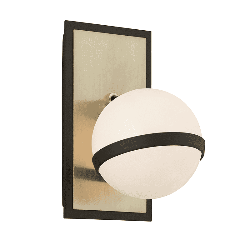 Troy Lighting, Ace 1Lt Wall Sconce Textured Bronze And Brushed Brass
