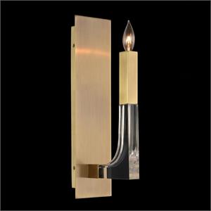 John Richard, Acrylic And Brass Single - Light Wall Sconce - Style 5