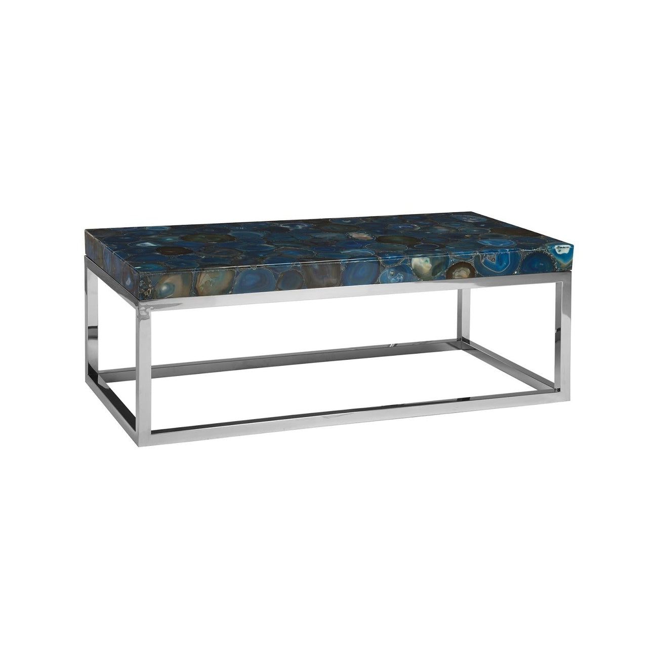 Phillips Collection, Agate Coffee Table - Stainless Steel Base