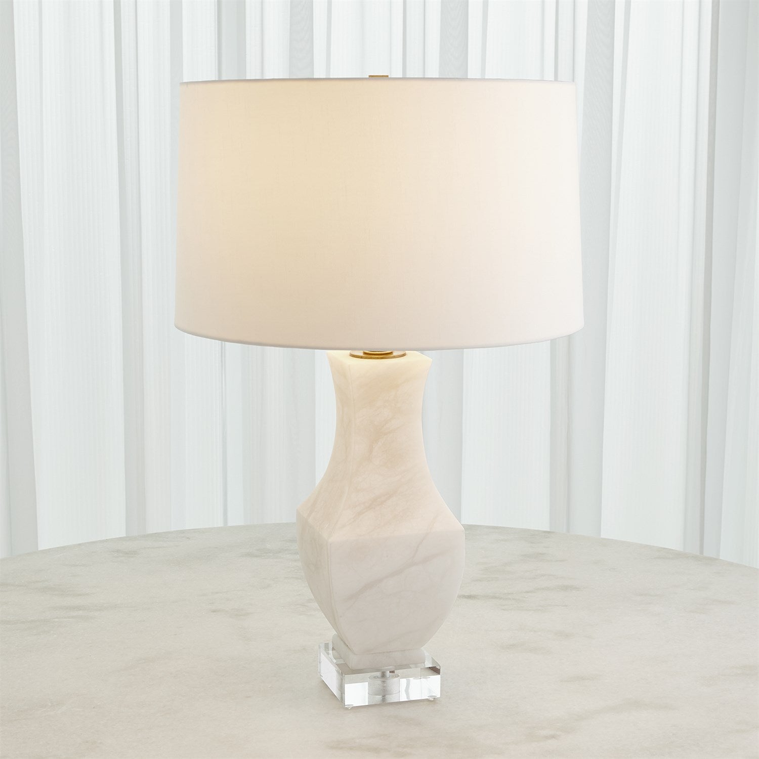 Global Views, Alabaster Square Urn Lamp