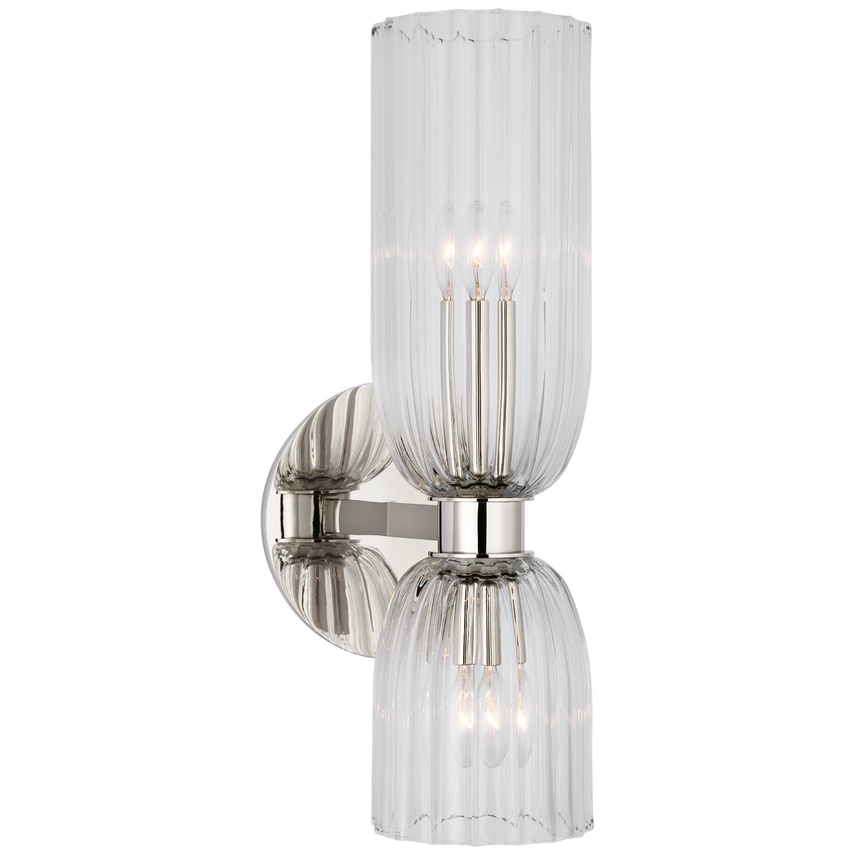 Visual Comfort, Alea 16" Double Bath Sconce with Clear Glass
