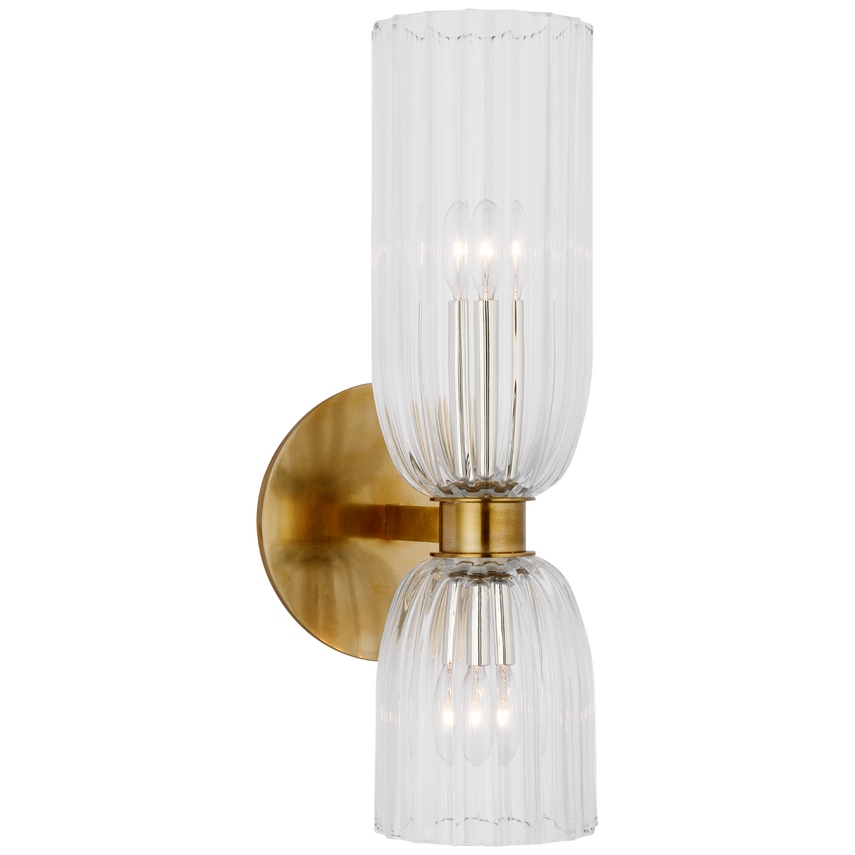 Visual Comfort, Alea 16" Double Bath Sconce with Clear Glass