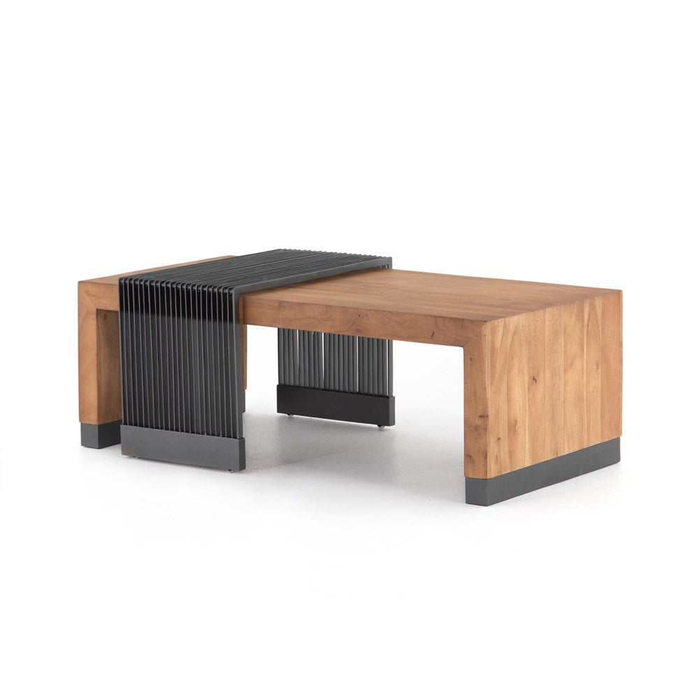 Four Hands, Alejo Coffee Table with Nested Rolling Shelf