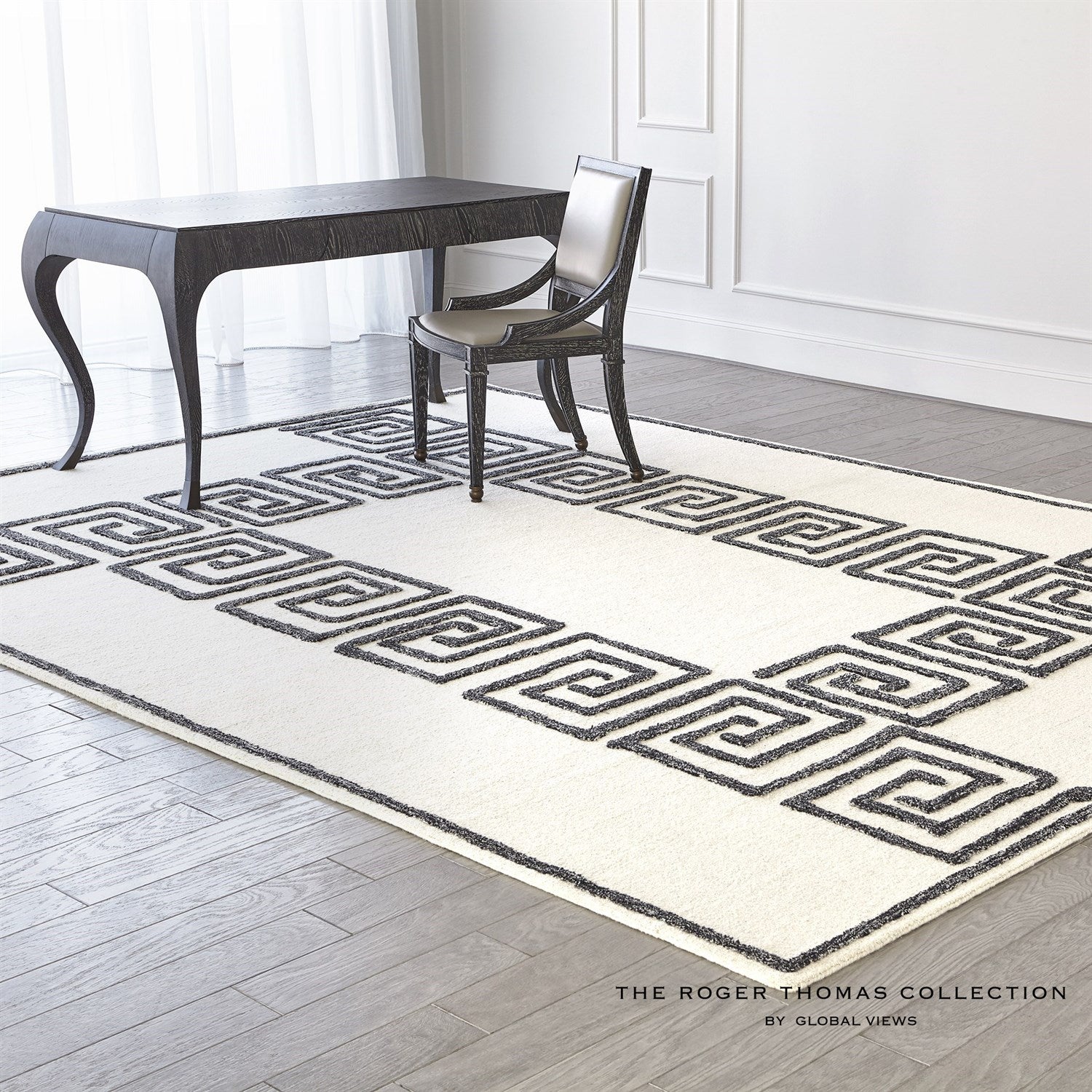 Global Views, Alexander Rug - Ivory/Black