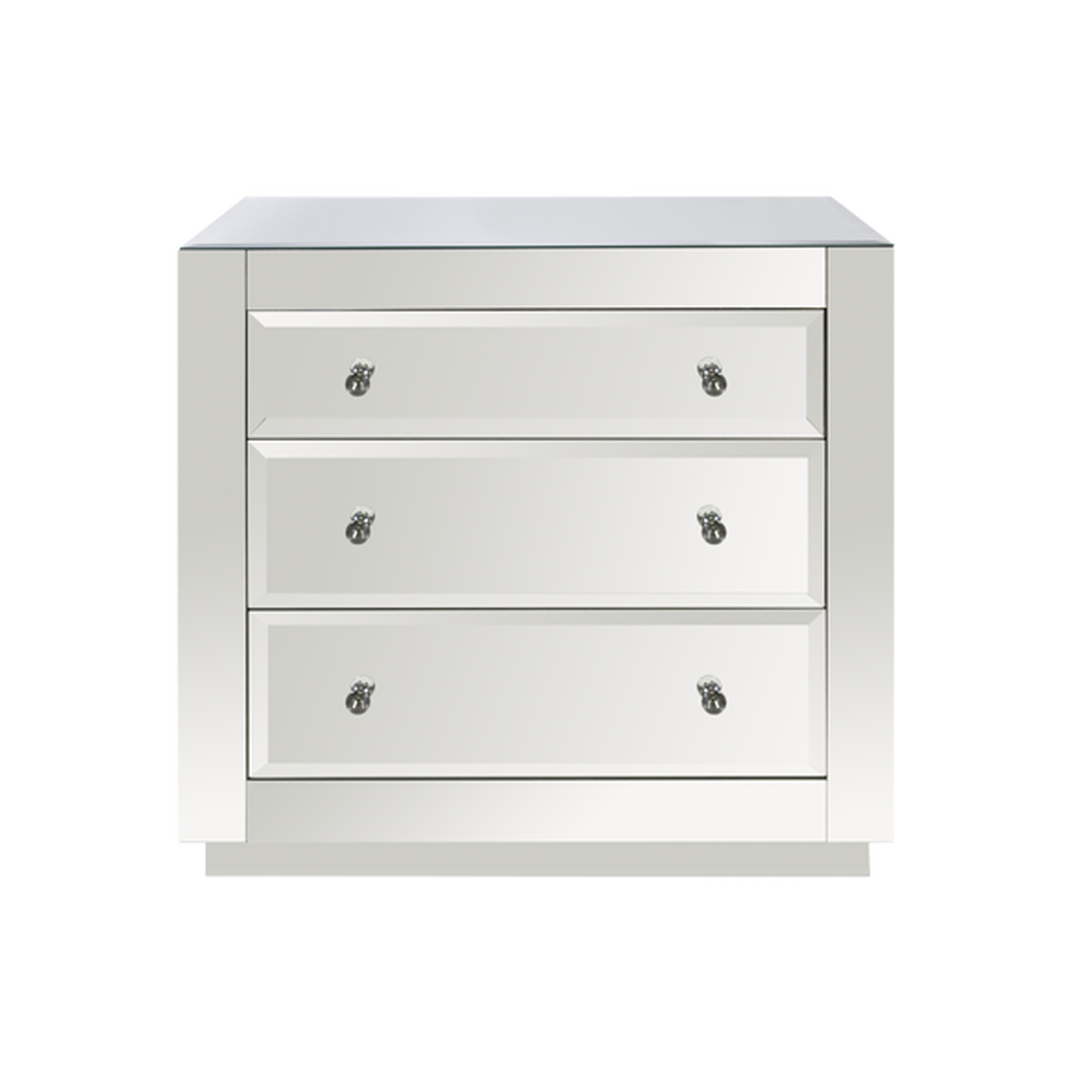 Worlds Away, Alicia 3 Drawer Chest, Beveled Mirror