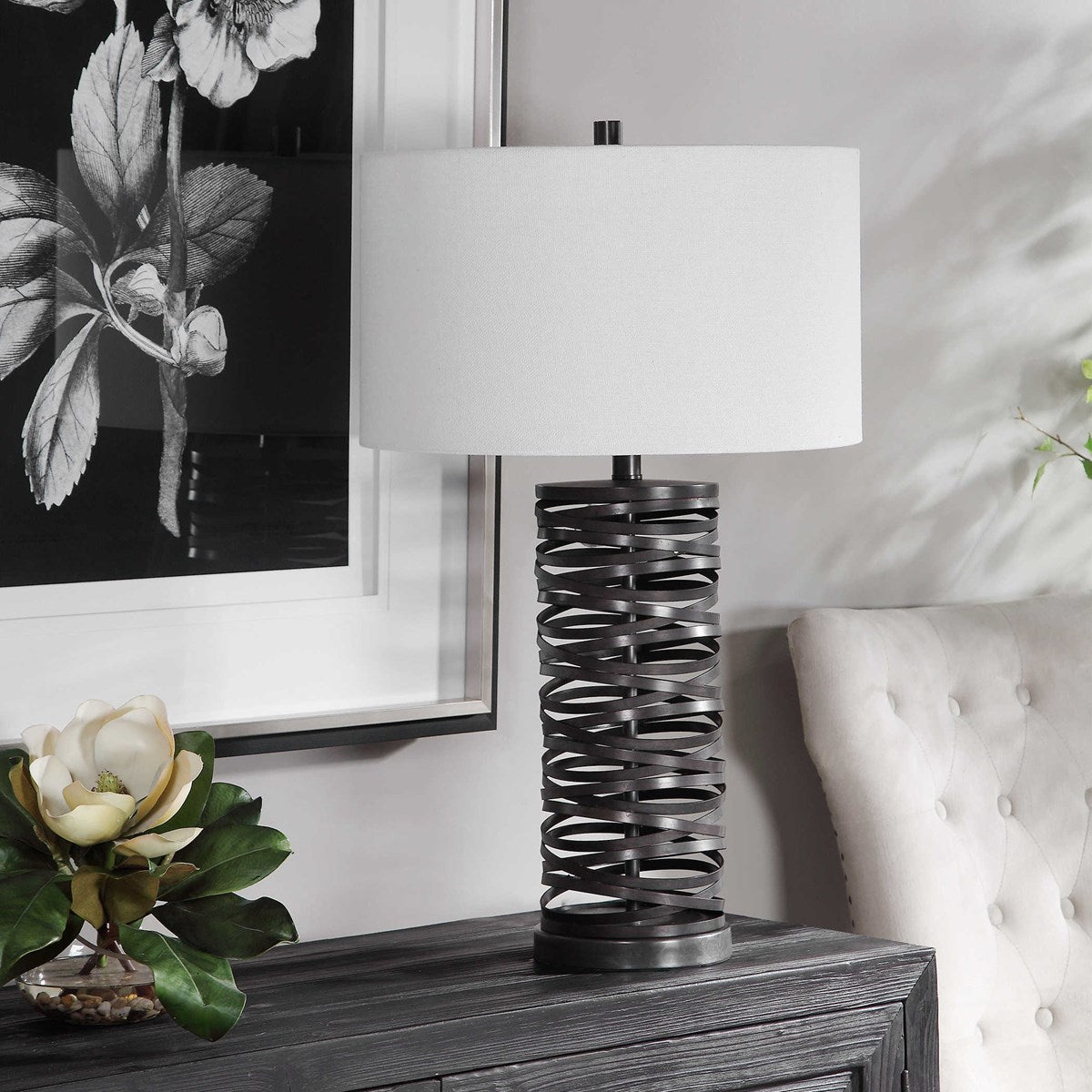 Uttermost, Alita Rust Black Table Lamp