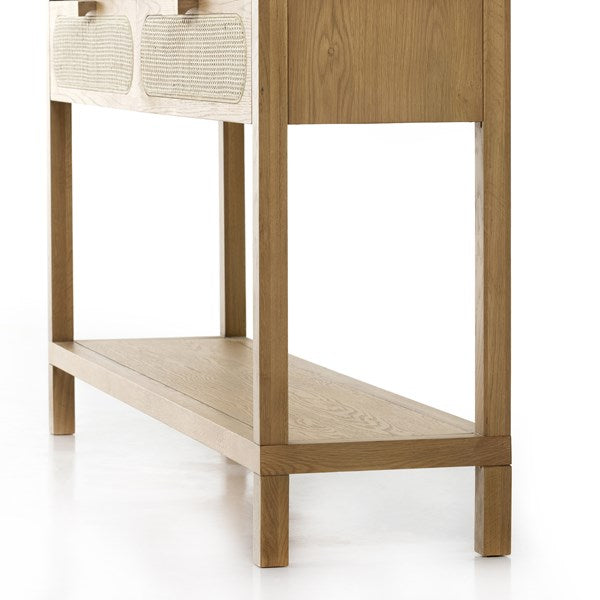 Four Hands, Allegra Console Table - Honey Oak Veneer