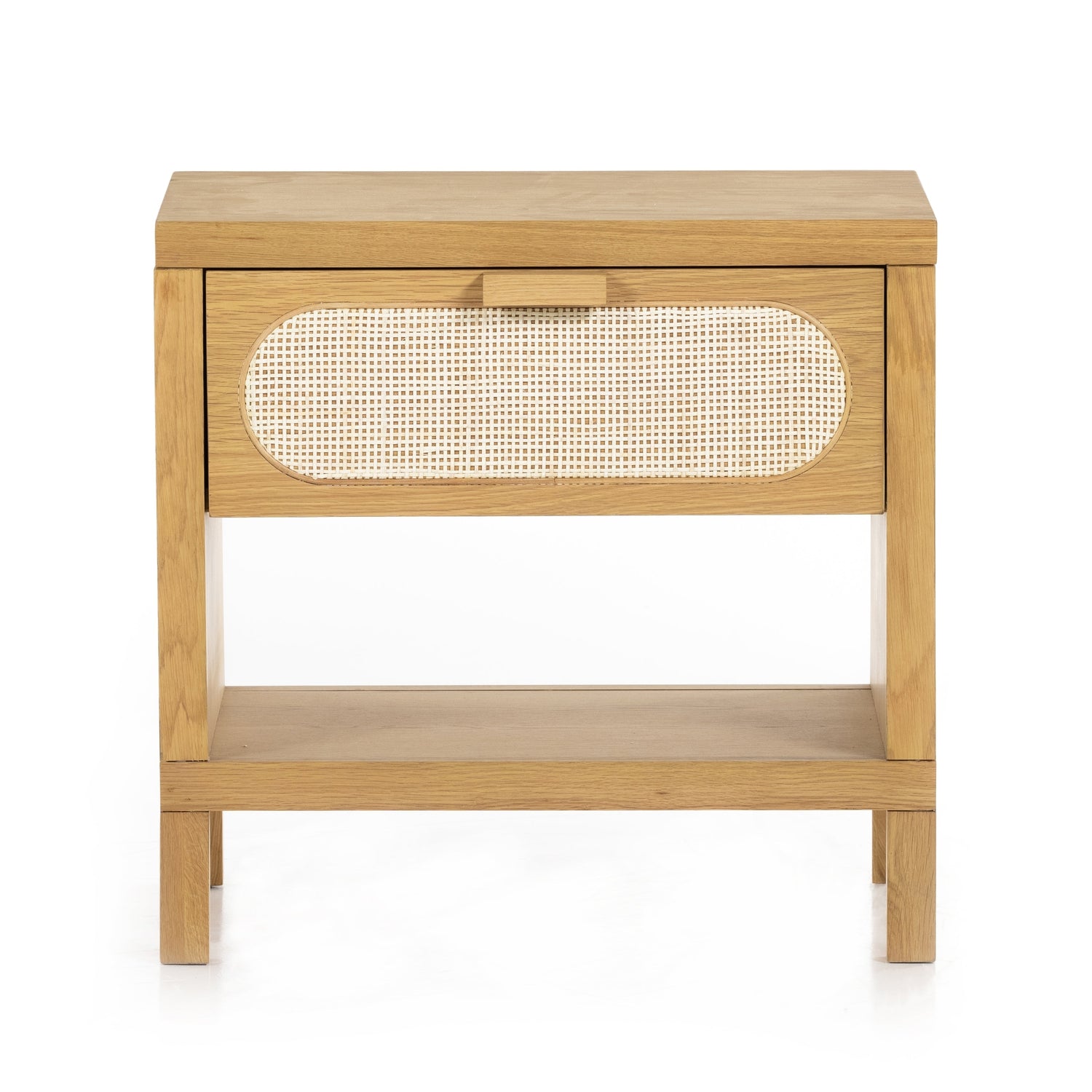 Four Hands, Allegra End Table - Honey Oak Veneer