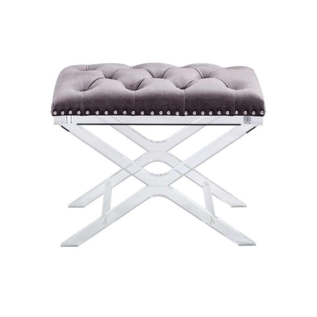 Sunpan, Allura Bench - Light Grey Fabric