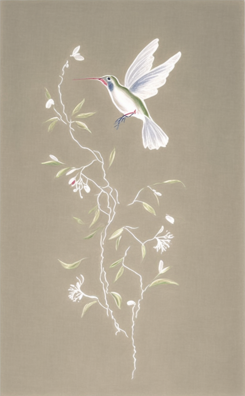 FASart, Allure of Nature : The Hummingbird and the Flowers