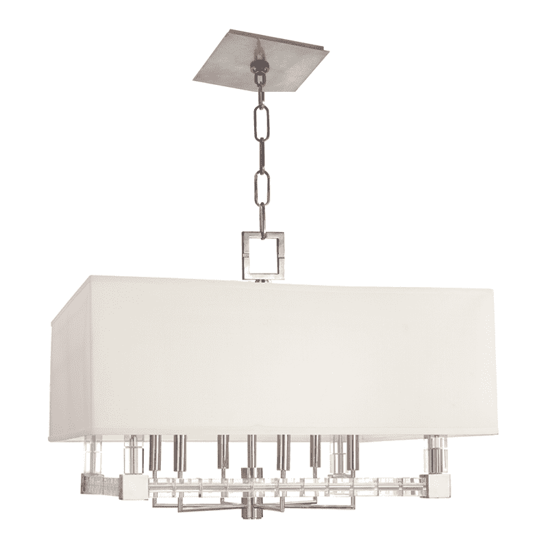 Hudson Valley, Alpine 6 Light Chandelier Polished Nickel