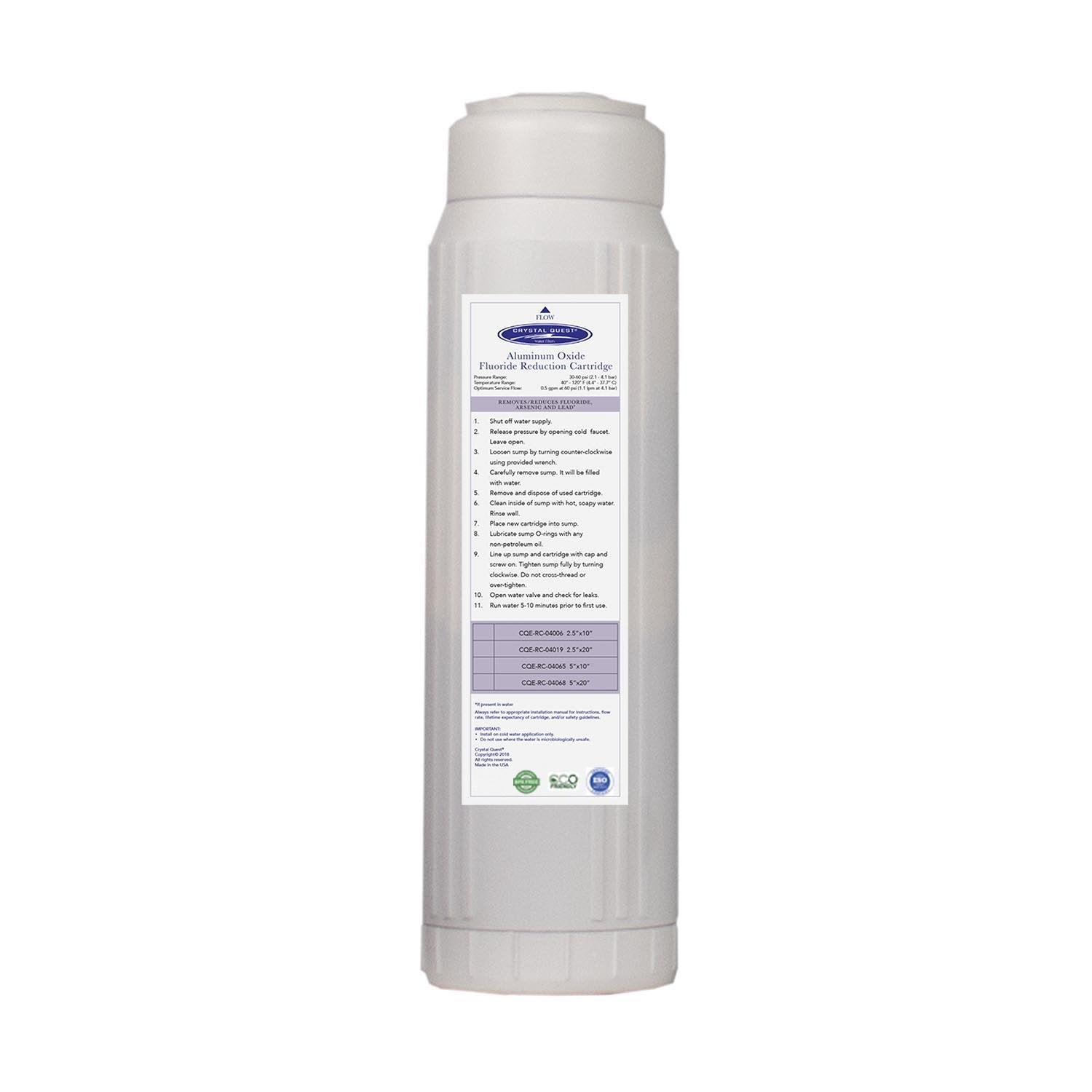 Crystal Quest, Aluminum Oxide Fluoride Reduction Filter Cartridge