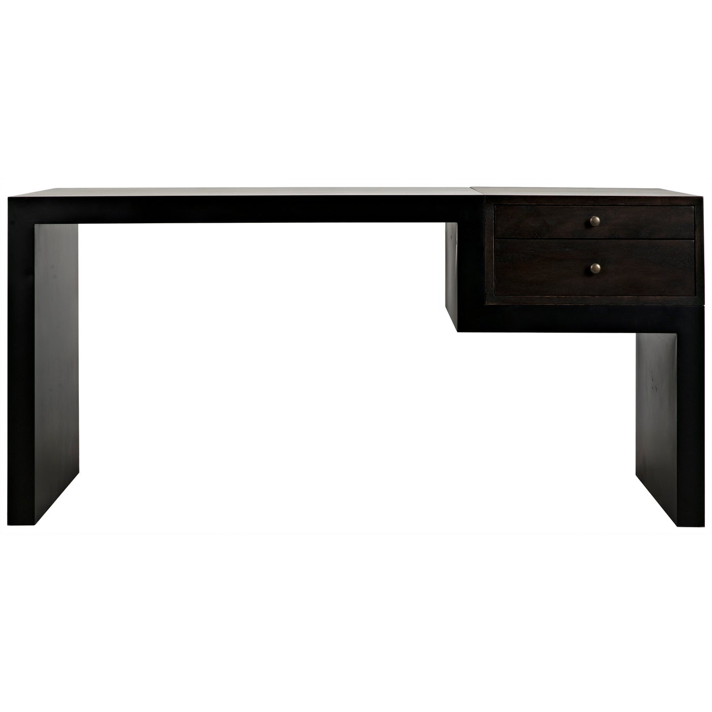 Noir, Alvaro Desk - Black Steel With Ebony Walnut