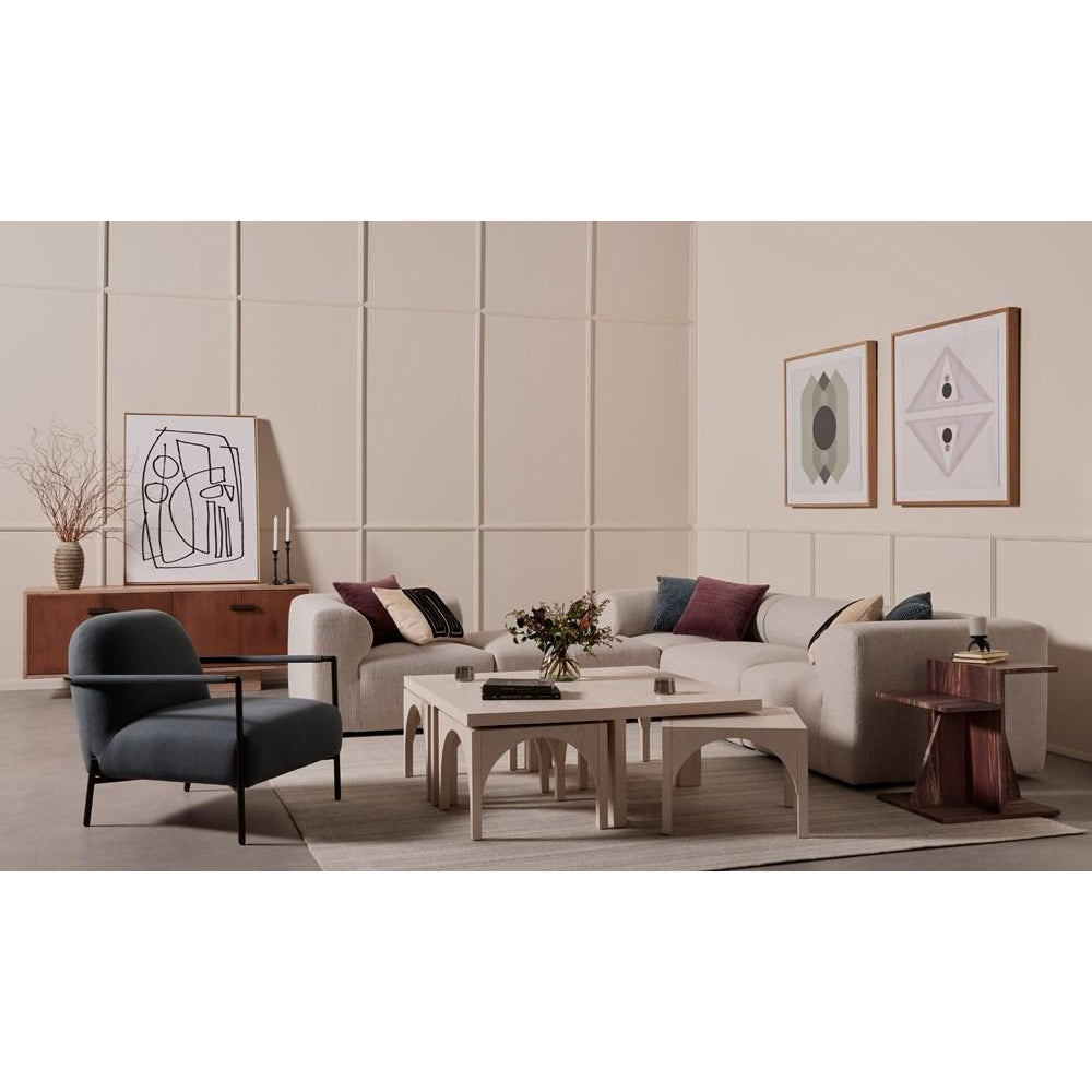 Four Hands, Amara Coffee Table with Nesting Arch Stools