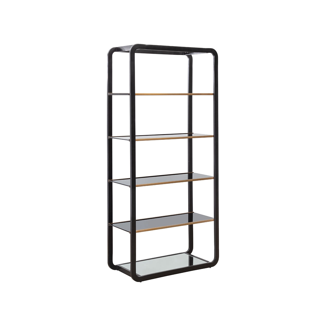 Sunpan, Ambretta Bookcase - Large - Black / Smoke Grey