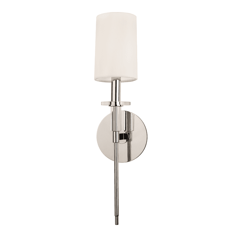 Hudson Valley, Amherst 1 Light Wall Sconce Polished Nickel