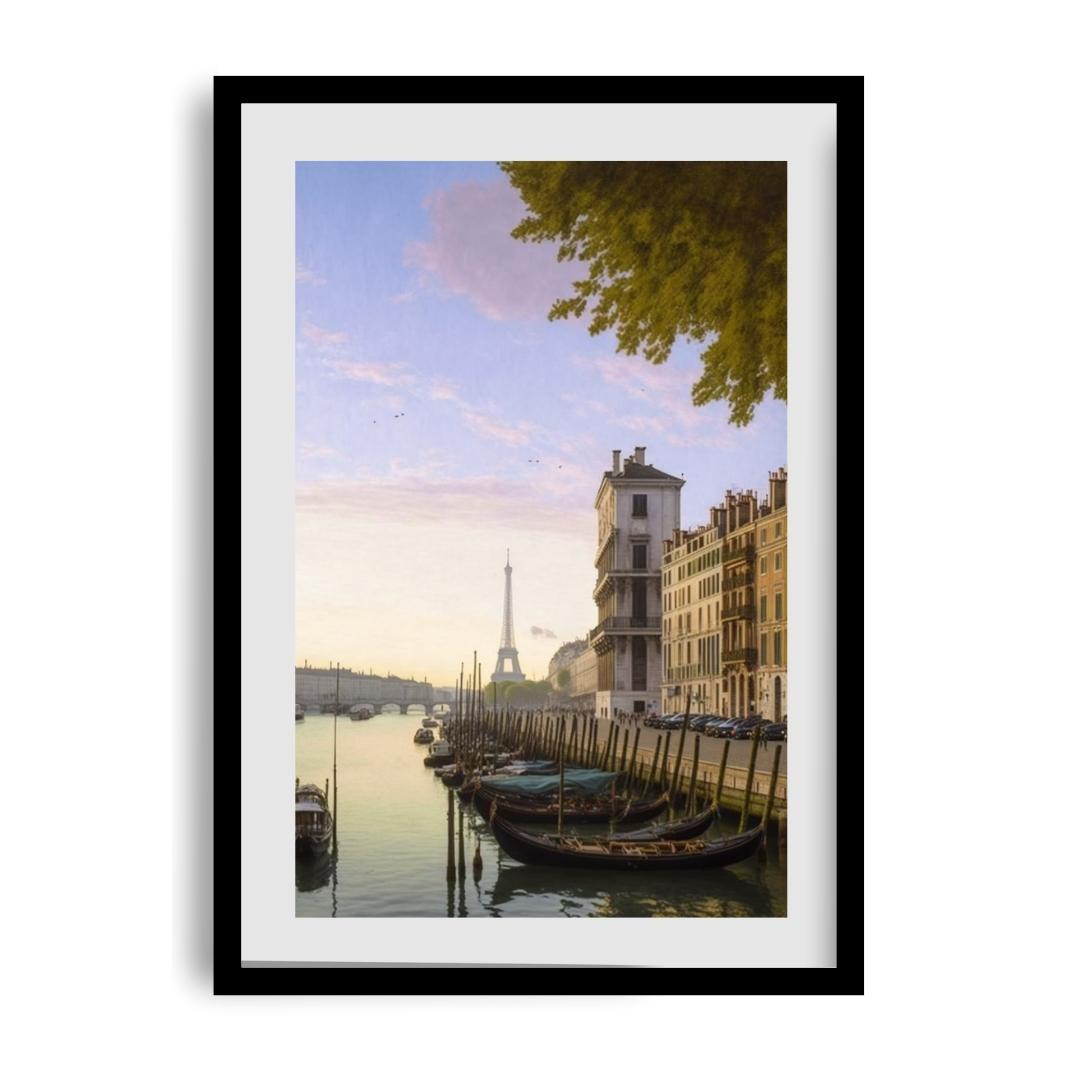 FASart, Amour sur la Seine: A Romantic View of Paris from the Riverside - Limited Edition Print