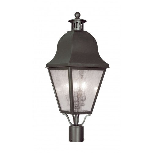 Livex Lighting, Amwell - 3 Light Outdoor Post Top Lantern