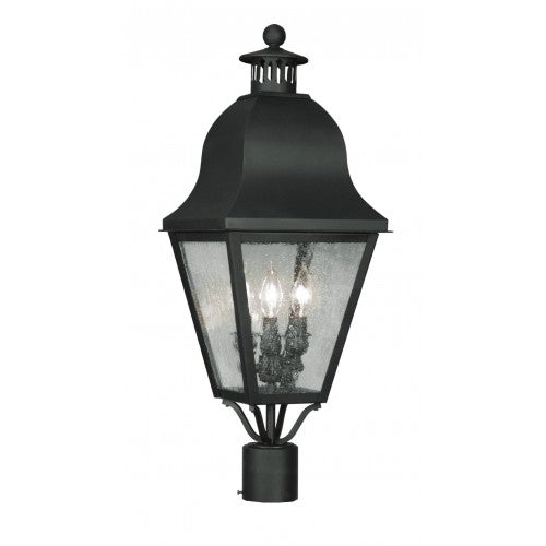Livex Lighting, Amwell - 3 Light Outdoor Post Top Lantern