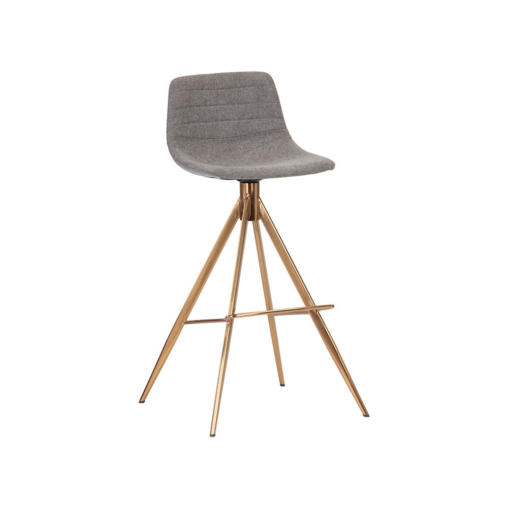 Sunpan, Andres Swivel Barstool - Belfast Koala Grey