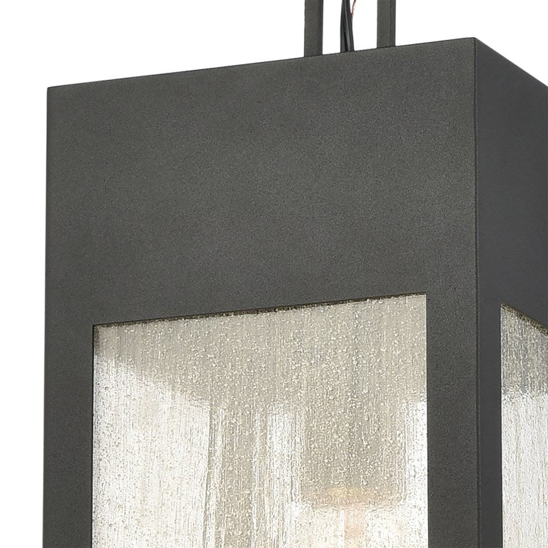 Elk Home, Angus 7'' Wide 1-Light Outdoor Pendant - Charcoal