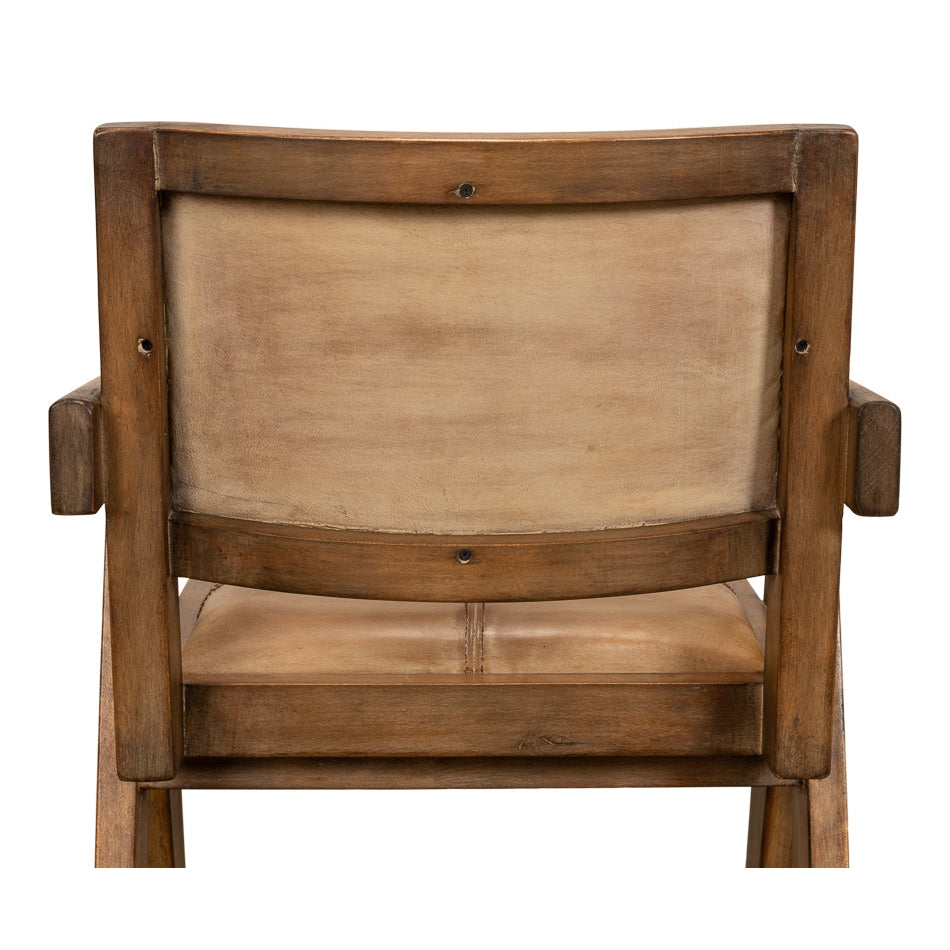 SARREID, Angus Chair  Brown W/Brown Leather