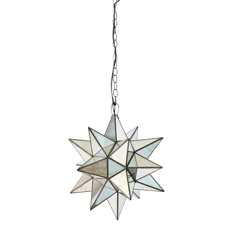 Worlds Away, Antique Mirror Star Chandelier