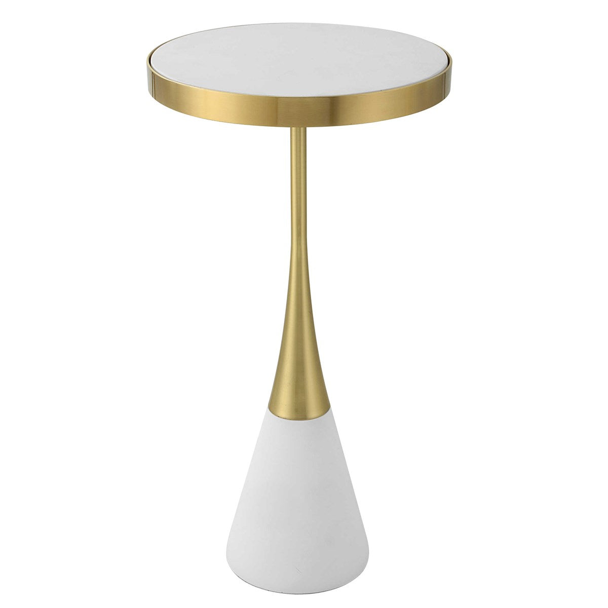 Uttermost, Apex White Concrete Accent Table