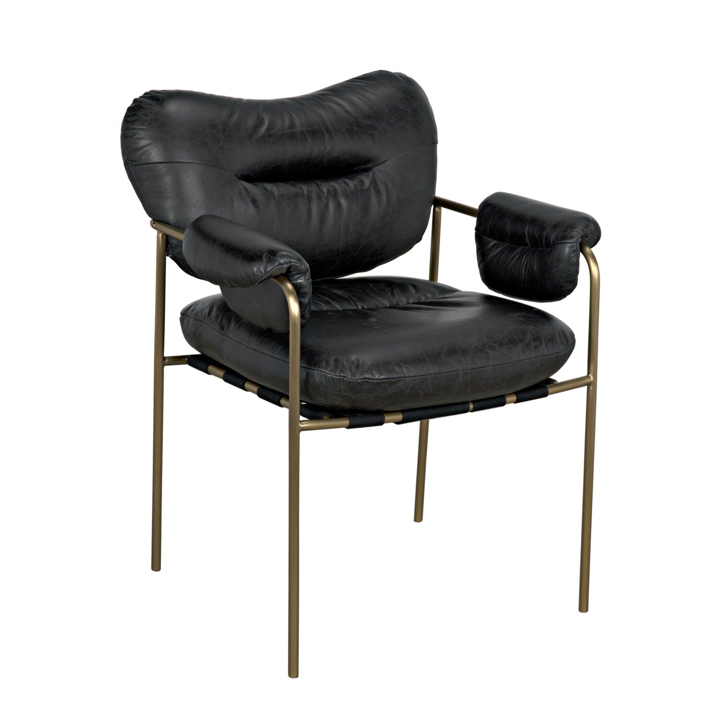 Noir, Aphrodites Chair - Metal With Leather