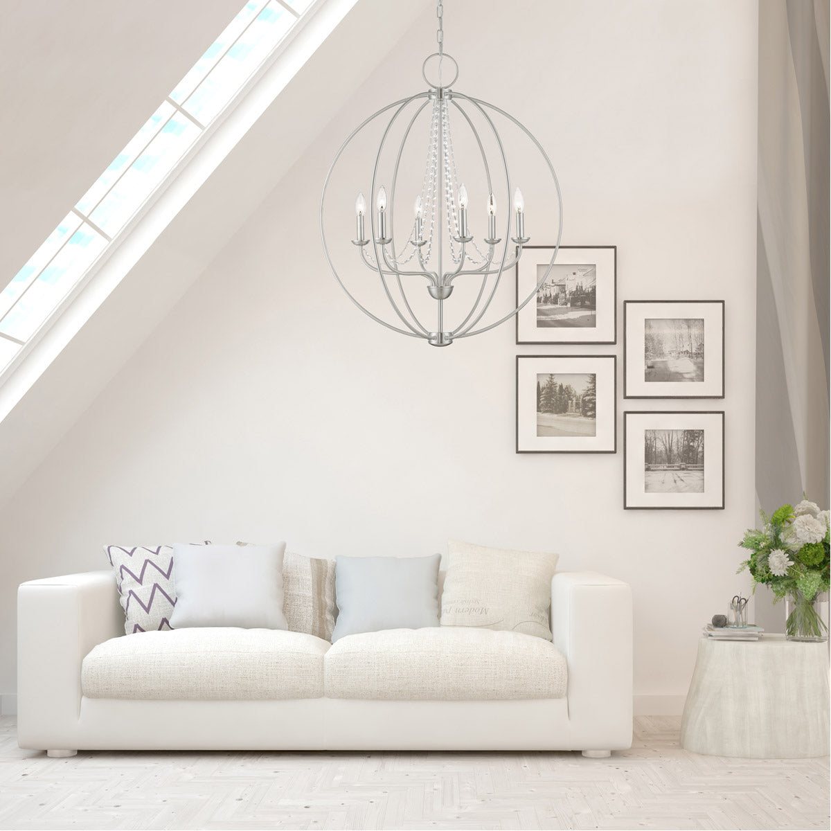 Livex Lighting, Arabella 26 Inch 6 Light Chandelier