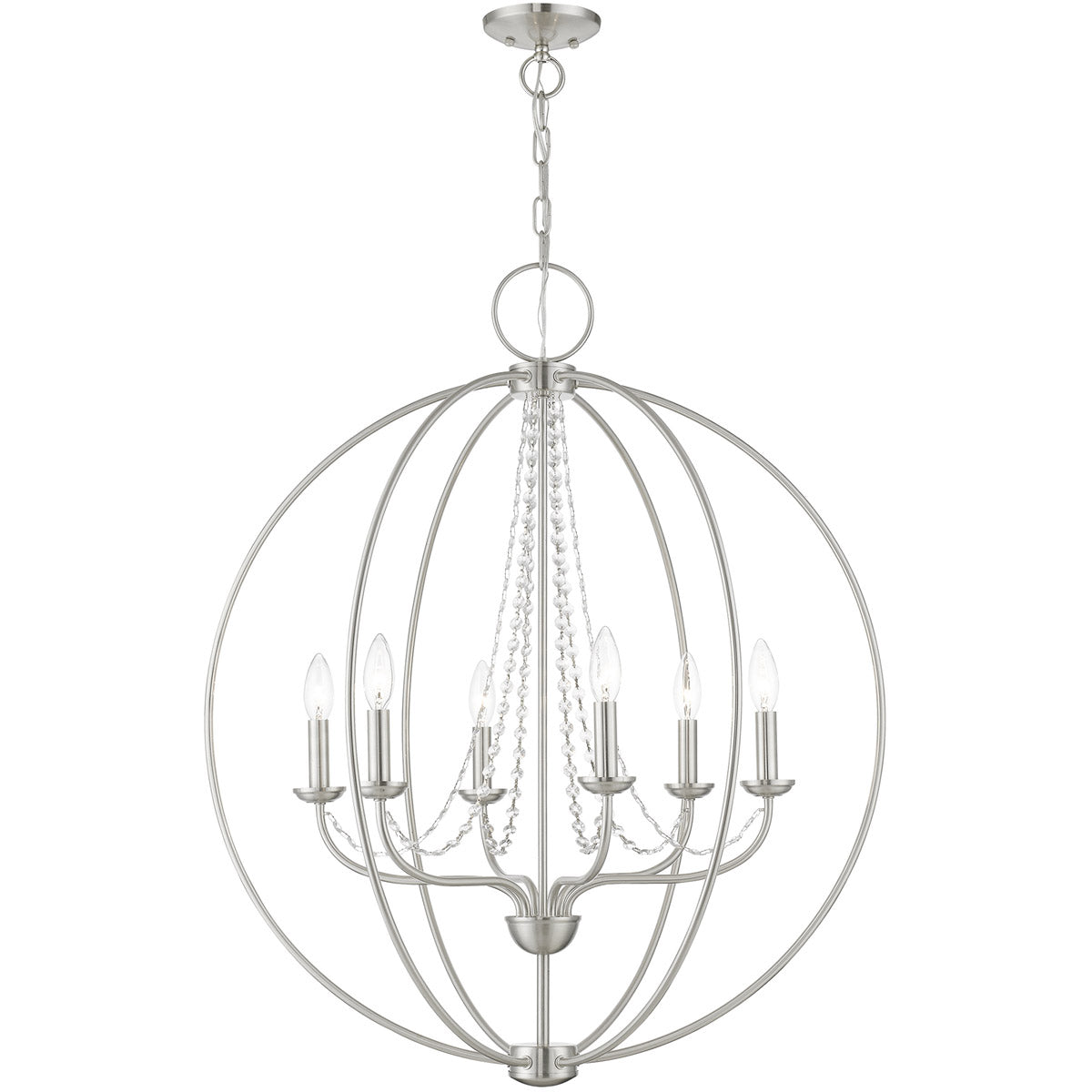 Livex Lighting, Arabella 26 Inch 6 Light Chandelier