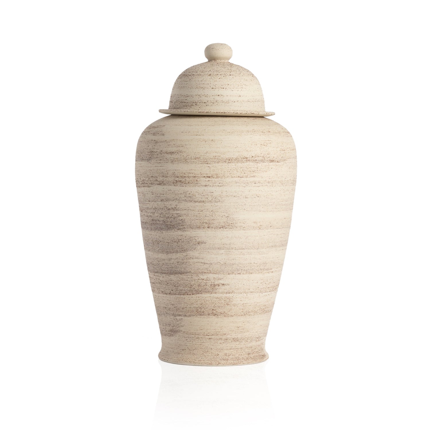 Four Hands, Arabella Jar With Lid-Distressed Cream