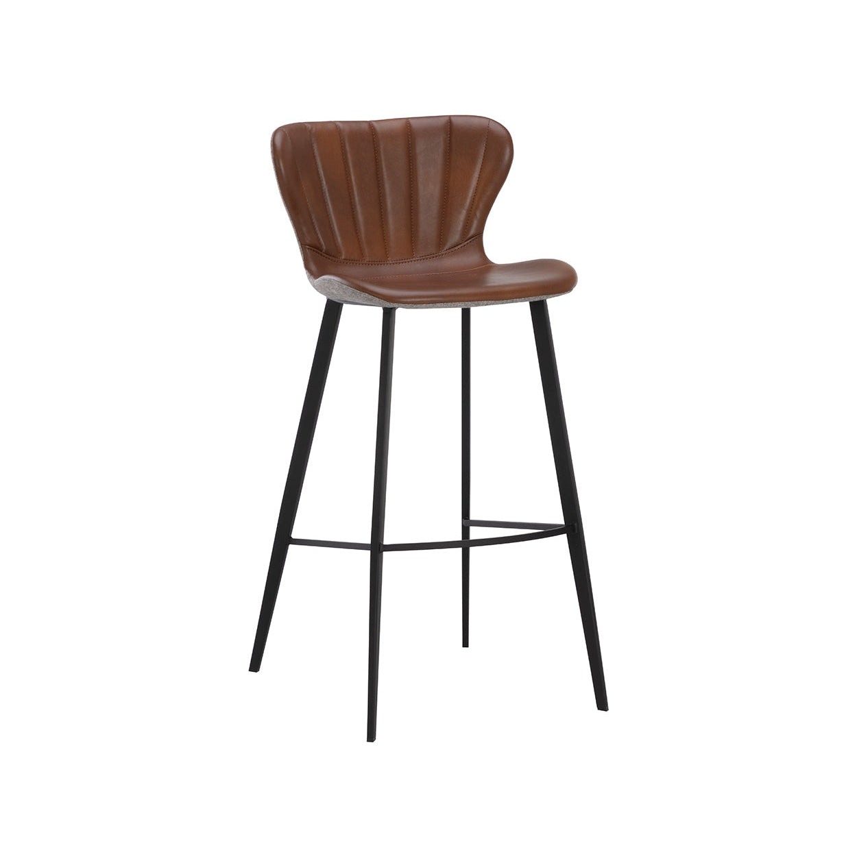 Sunpan, Arabella Stool - Bravo Cognac / November Grey