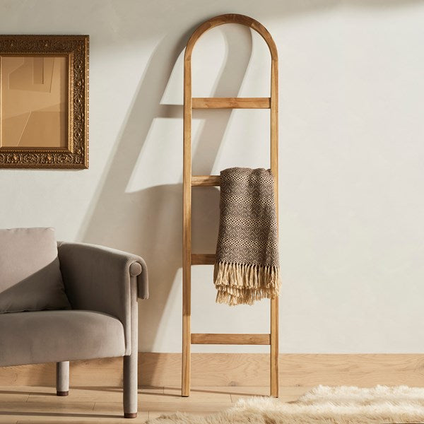 Four Hands, Arched Ladder - Natural Brown Teak