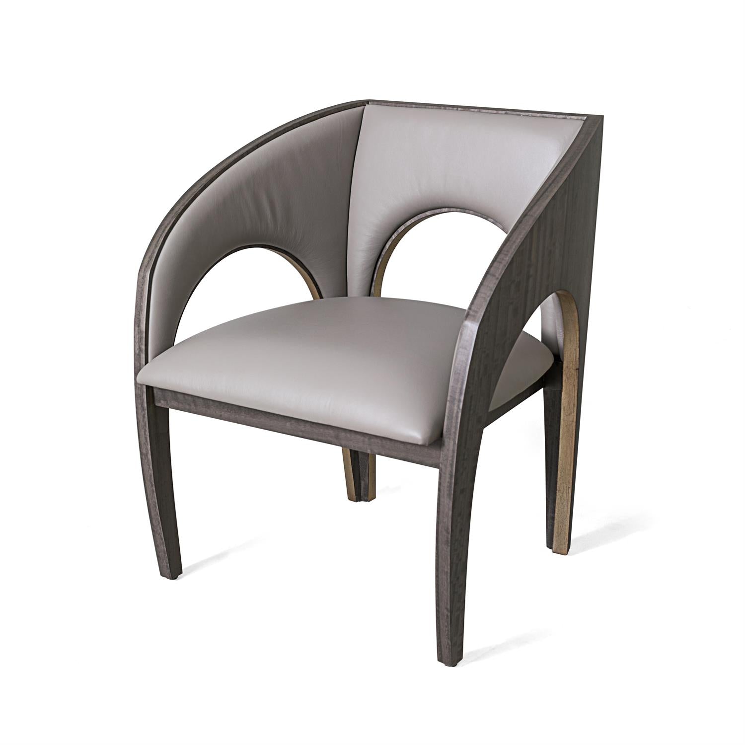 Global Views, Arches Dining Chair - Grey Leather
