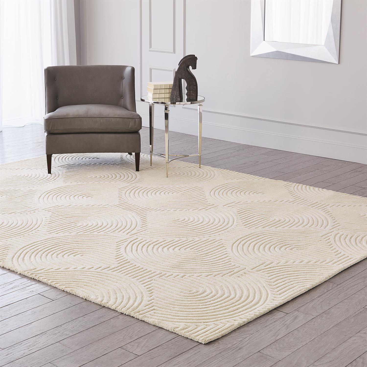 Global Views, Arches Rug - Ivory/Ivory