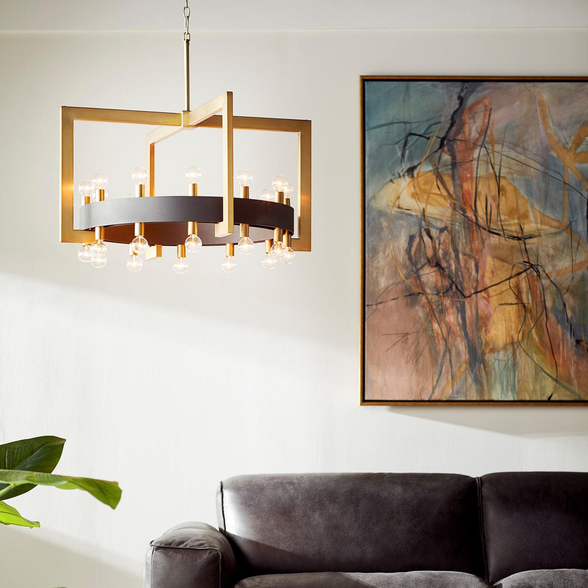 Cyan Design, Archibald Chandelier 24-Light Noir & Aged Brass