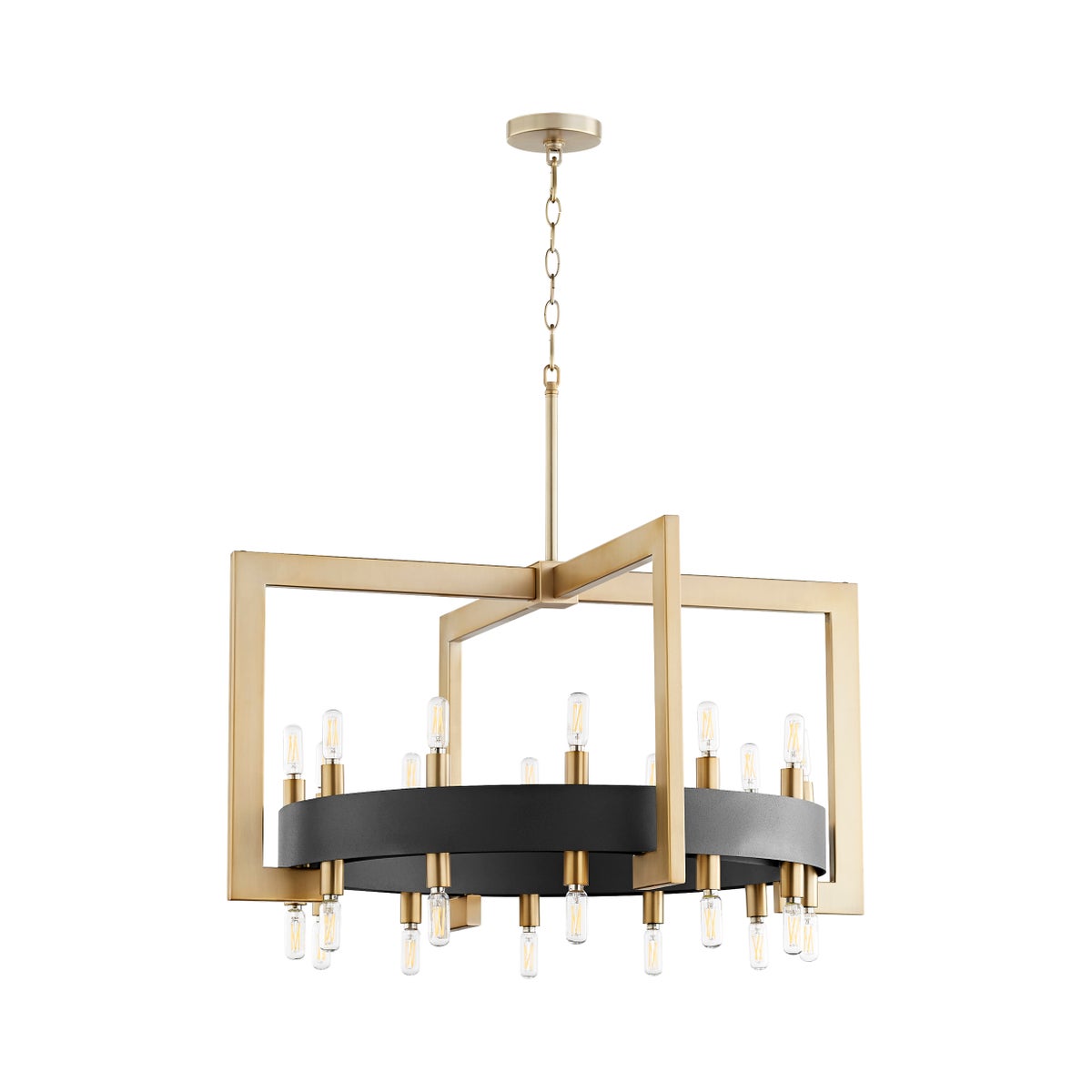 Cyan Design, Archibald Chandelier 24-Light Noir & Aged Brass