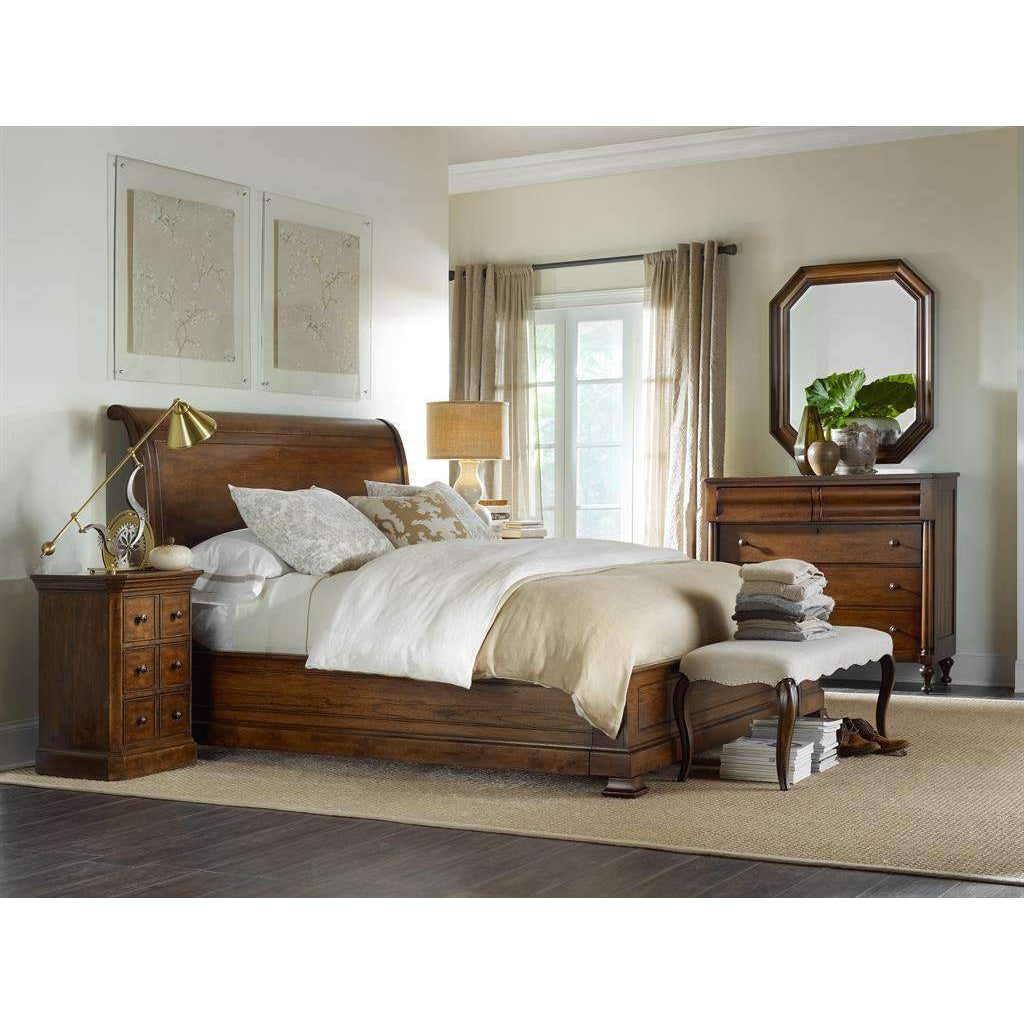 Hooker, Archivist Sleigh Bed with Low Footboard