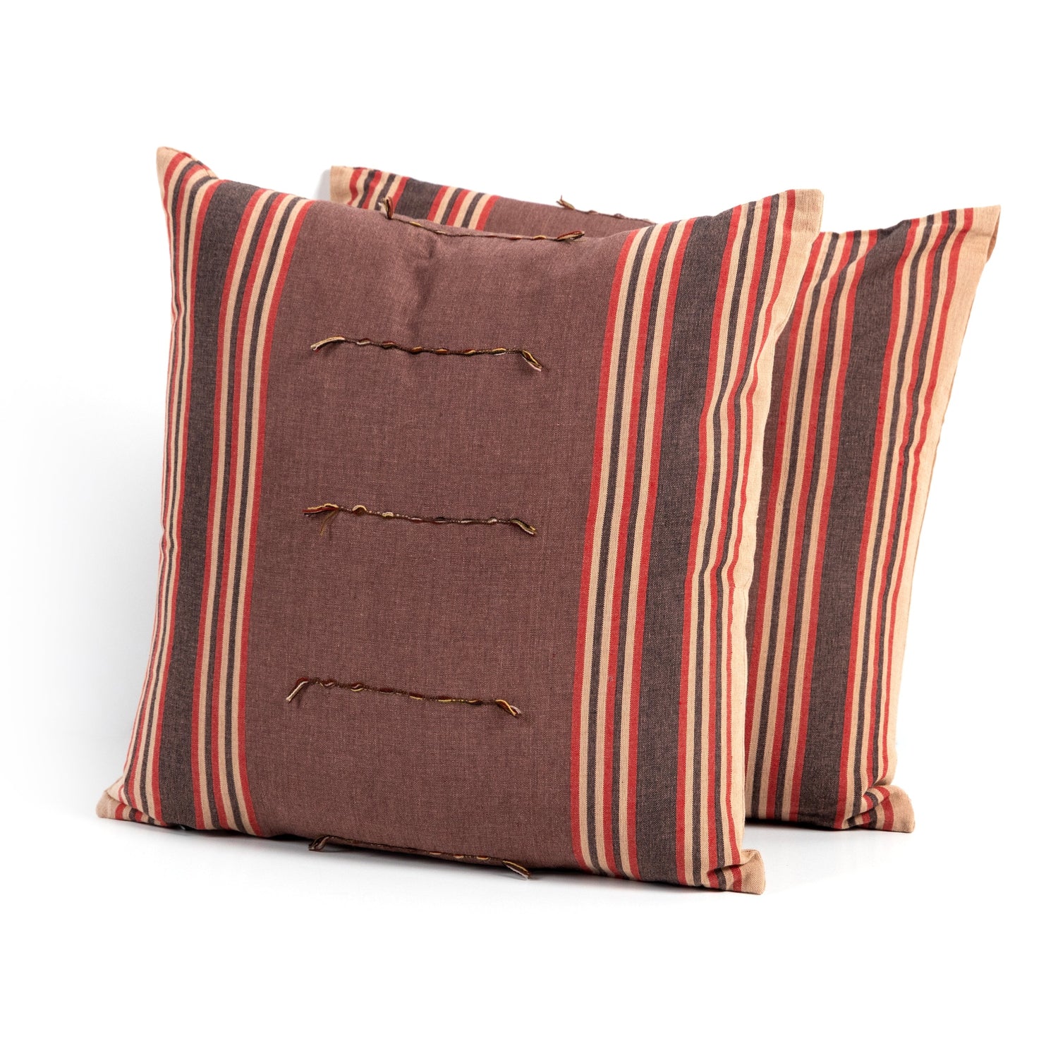 Four Hands, Archna Pillow Set - Rusted Stripe - Set Of 2