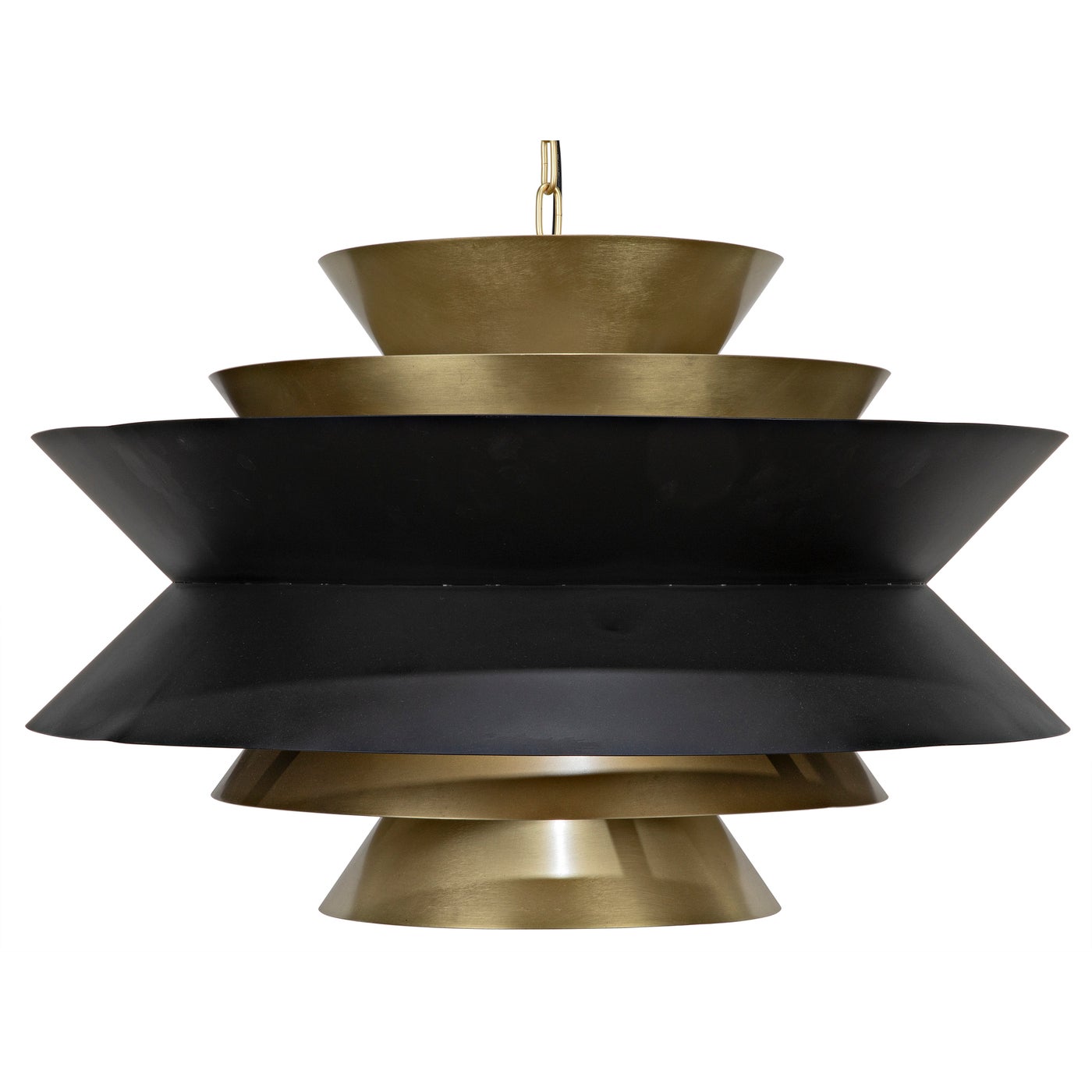 Noir, Arion Pendant, Steel with Brass Finish