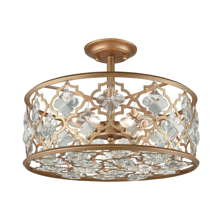 Elk Home, Armand 17'' Wide 4-Light Semi Flush Mount