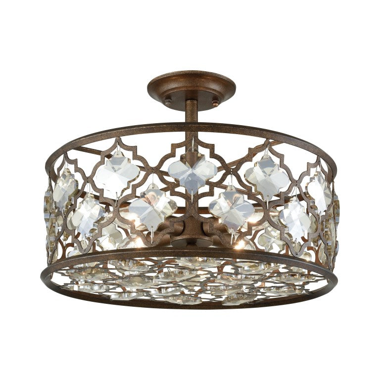 Elk Home, Armand 17'' Wide 4-Light Semi Flush Mount