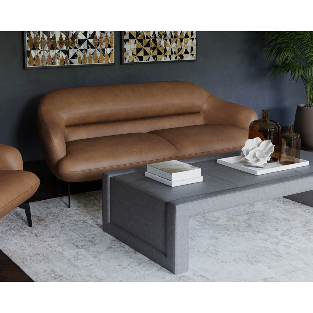 Sunpan, Armani Sofa - Cognac Leather